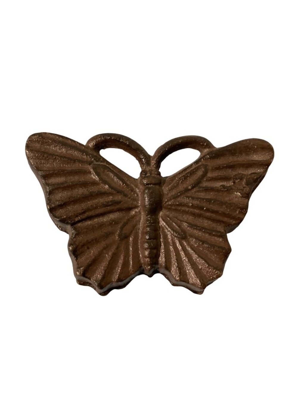 Vintage Cast Iron Butterfly Trinket Box